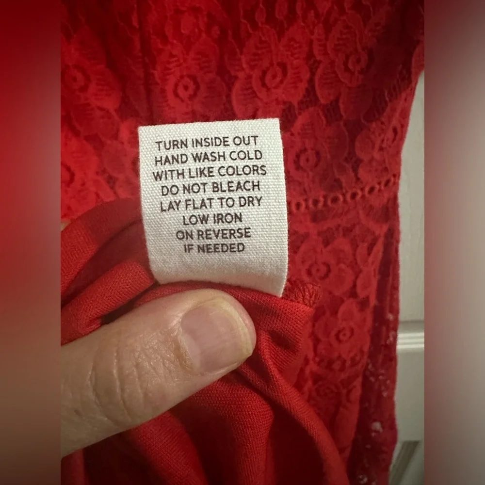 Altar’d State Cherry Red Lace Mini Cocktail Semi-formal Dress Women’s Size Small - Picture 3 of 6